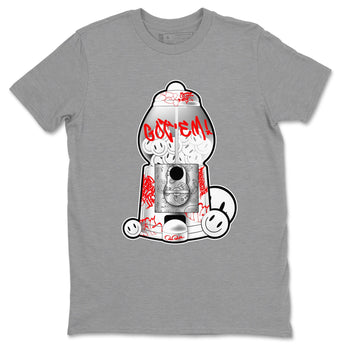 Air Jordan 1 University Red shirt to match jordans Gumball Machine sneaker tees Graffiti AJ1 University Red SNRT Sneaker Release Tees Unisex Heather Grey 2 T-Shirt