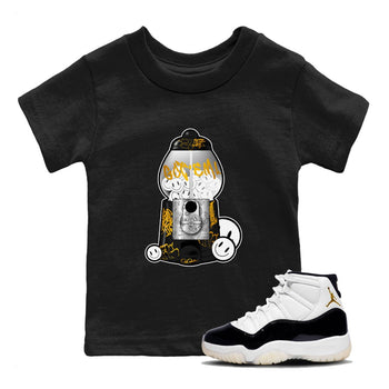 11s Gratitude shirt to match jordans Gumball Machine sneaker tees Air Jordan 11 Gratitude SNRT Sneaker Release Tees Baby Toddler Black 1 T-Shirt