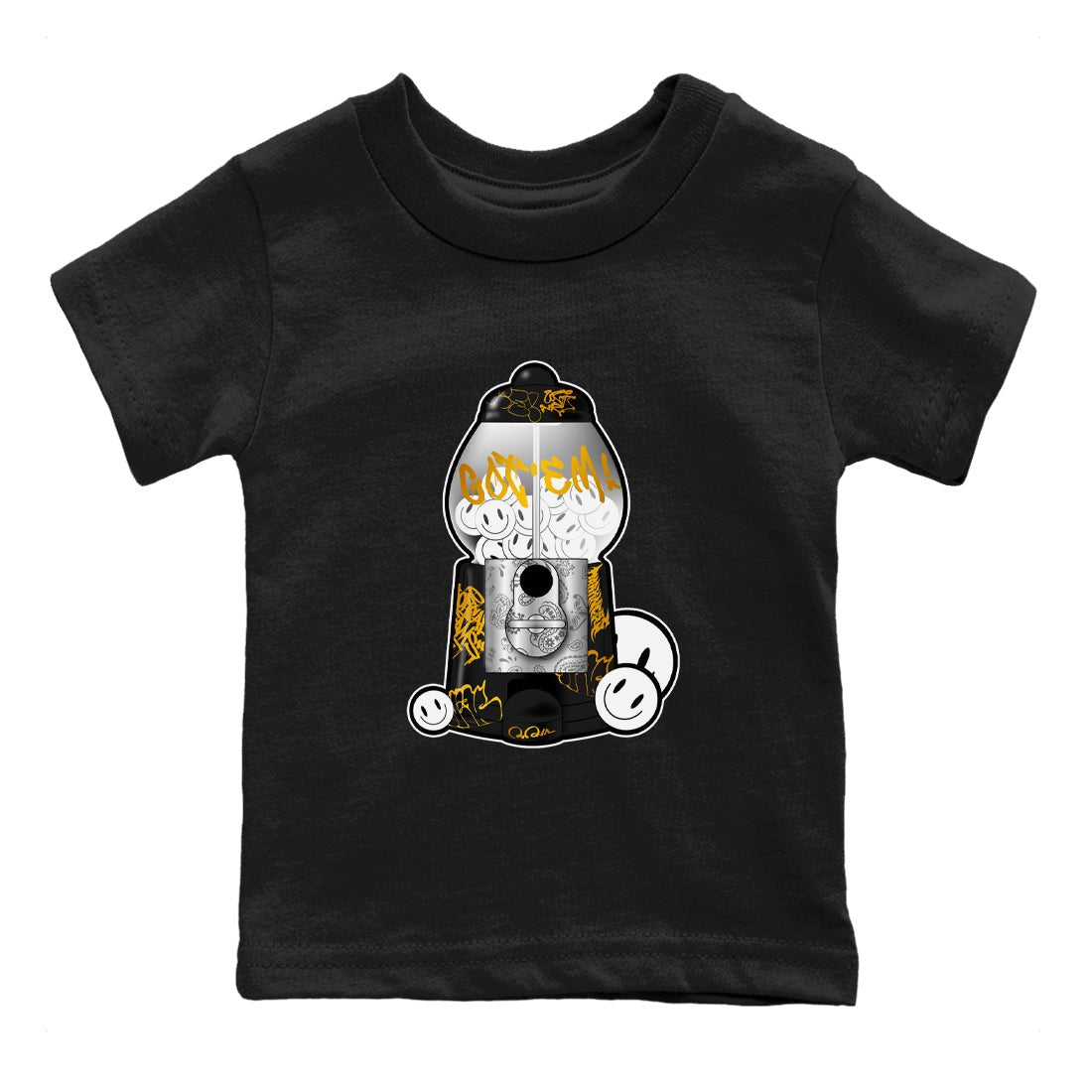 11s Gratitude shirt to match jordans Gumball Machine sneaker tees Air Jordan 11 Gratitude SNRT Sneaker Release Tees Baby Toddler Black 2 T-Shirt