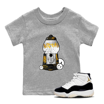 11s Gratitude shirt to match jordans Gumball Machine sneaker tees Air Jordan 11 Gratitude SNRT Sneaker Release Tees Baby Toddler Heather Grey 1 T-Shirt