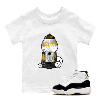 11s Gratitude shirt to match jordans Gumball Machine sneaker tees Air Jordan 11 Gratitude SNRT Sneaker Release Tees Baby Toddler White 1 T-Shirt