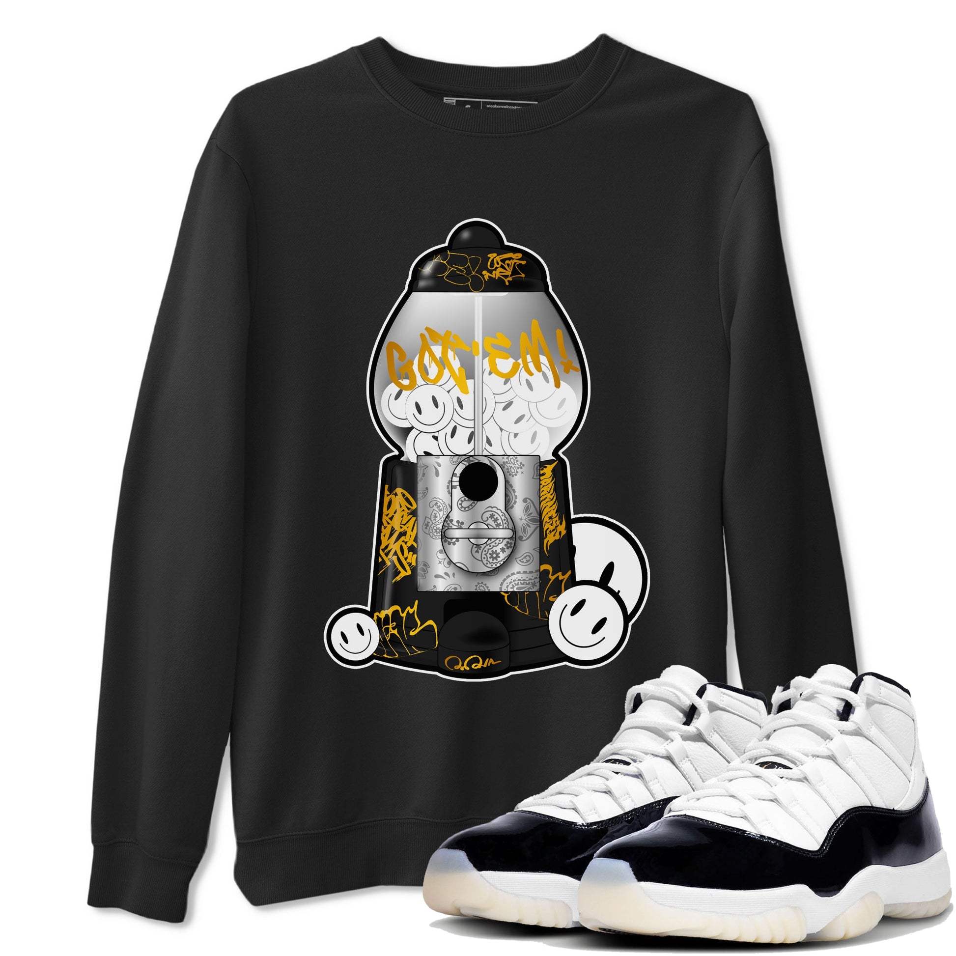 11s Gratitude shirt to match jordans Gumball Machine sneaker tees Air Jordan 11 Gratitude SNRT Sneaker Release Tees Unisex Black 1 T-Shirt