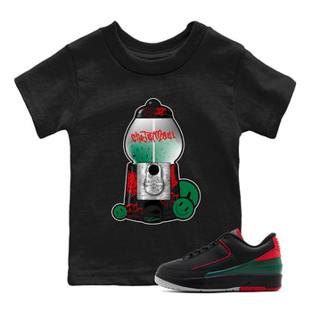 2s Christmas X-mas gift shirt to match jordans Gumball Machine sneaker tees Air Jordan 2 Christmas SNRT Sneaker Release Tees Baby Toddler Black 1 T-Shirt
