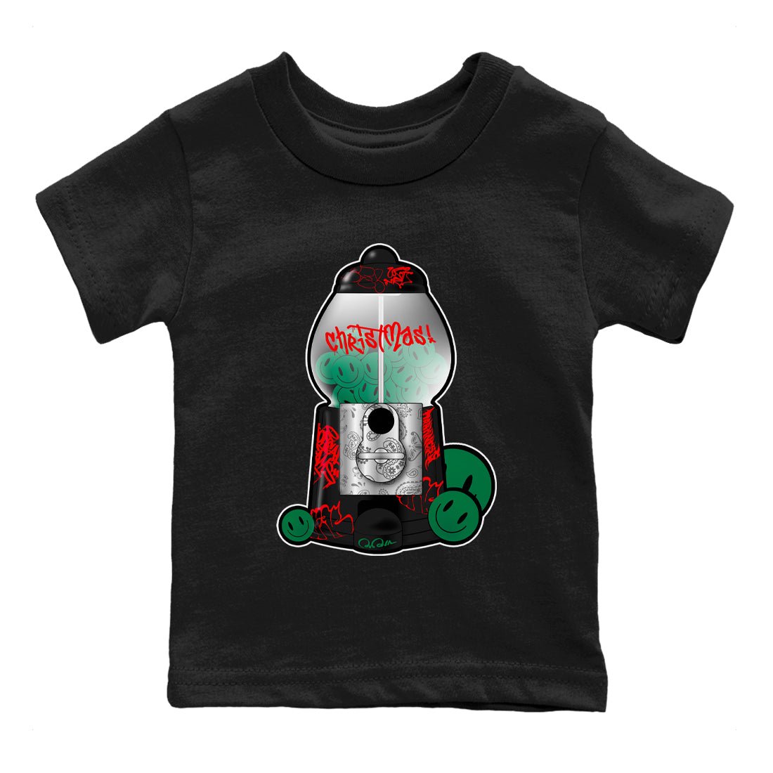 2s Christmas X-mas gift shirt to match jordans Gumball Machine sneaker tees Air Jordan 2 Christmas SNRT Sneaker Release Tees Baby Toddler Black 2 T-Shirt