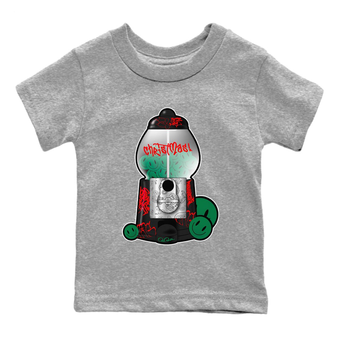 2s Christmas X-mas gift shirt to match jordans Gumball Machine sneaker tees Air Jordan 2 Christmas SNRT Sneaker Release Tees Baby Toddler Heather Grey 2 T-Shirt