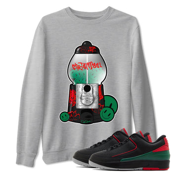 2s Christmas X-mas gift shirt to match jordans Gumball Machine sneaker tees Air Jordan 2 Christmas SNRT Sneaker Release Tees Unisex Heather Grey 1 T-Shirt