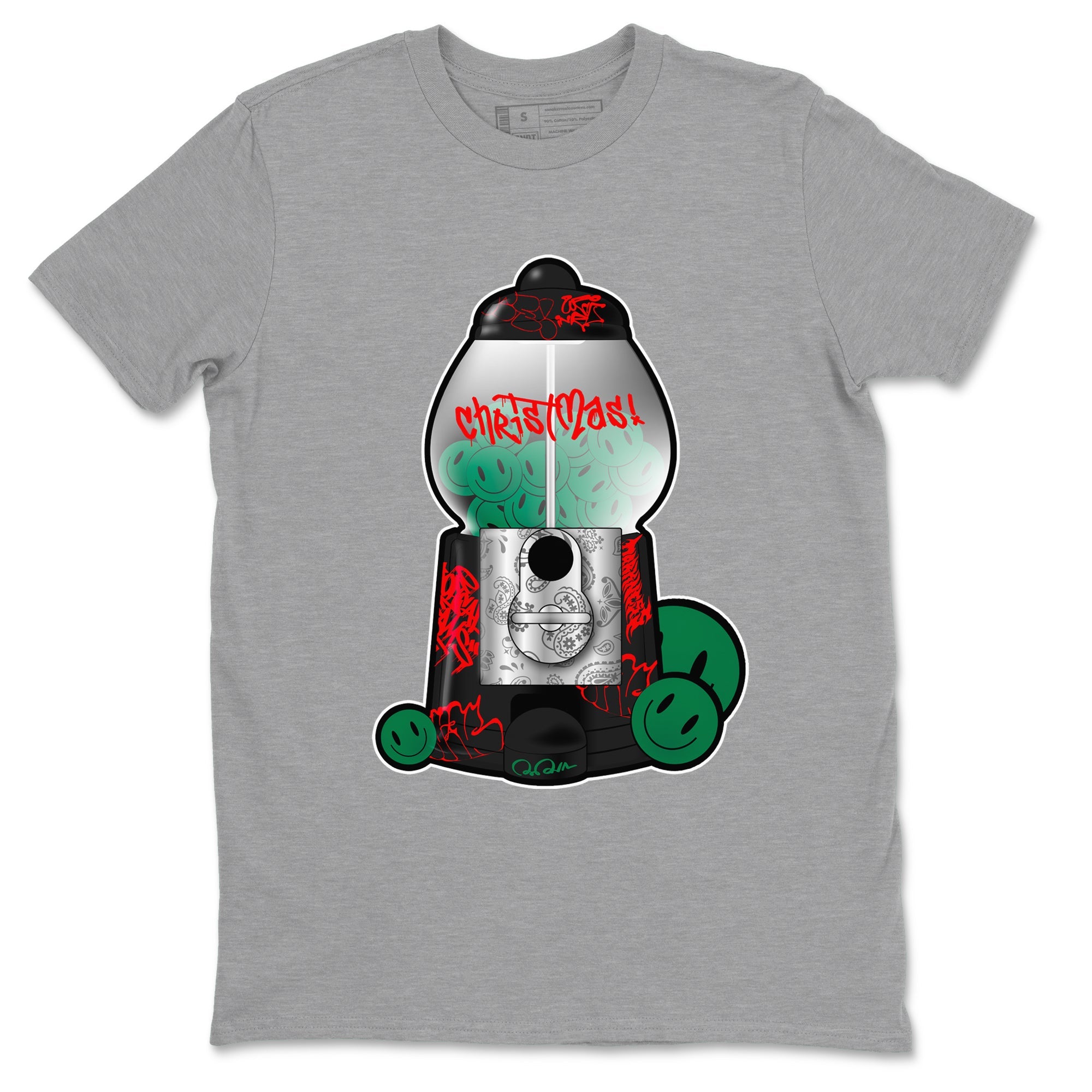2s Christmas X-mas gift shirt to match jordans Gumball Machine sneaker tees Air Jordan 2 Christmas SNRT Sneaker Release Tees Unisex Heather Grey 2 T-Shirt
