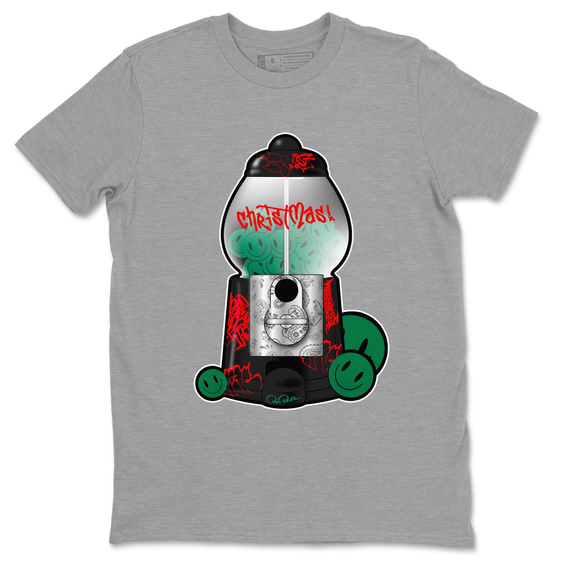 2s Christmas X-mas gift shirt to match jordans Gumball Machine sneaker tees Air Jordan 2 Christmas SNRT Sneaker Release Tees Unisex Heather Grey 2 T-Shirt