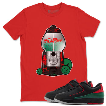 2s Christmas X-mas gift shirt to match jordans Gumball Machine sneaker tees Air Jordan 2 Christmas SNRT Sneaker Release Tees Unisex Red 1 T-Shirt