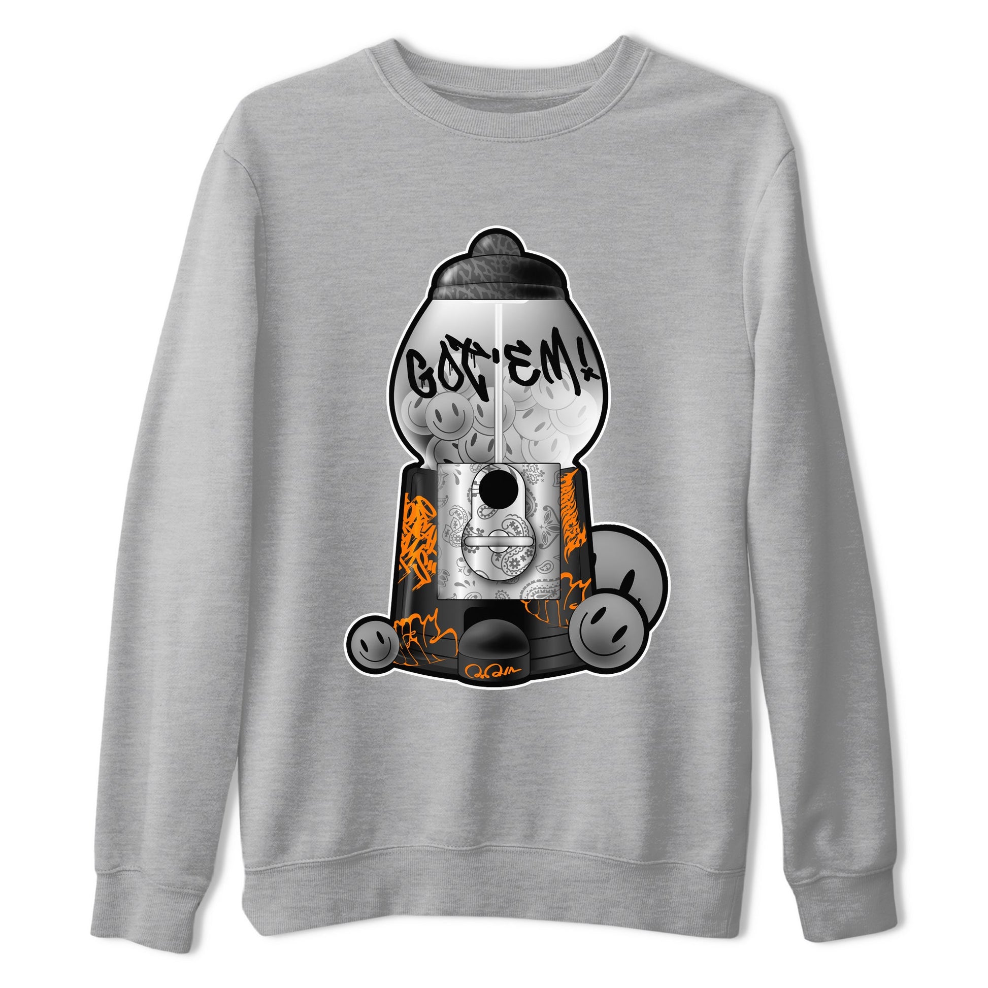 Air Jordan 3 Fear shirt to match jordans Gumball Machine sneaker tees Graffiti AJ3 Fear SNRT Sneaker Release Tees Unisex Heather Grey 2 T-Shirt