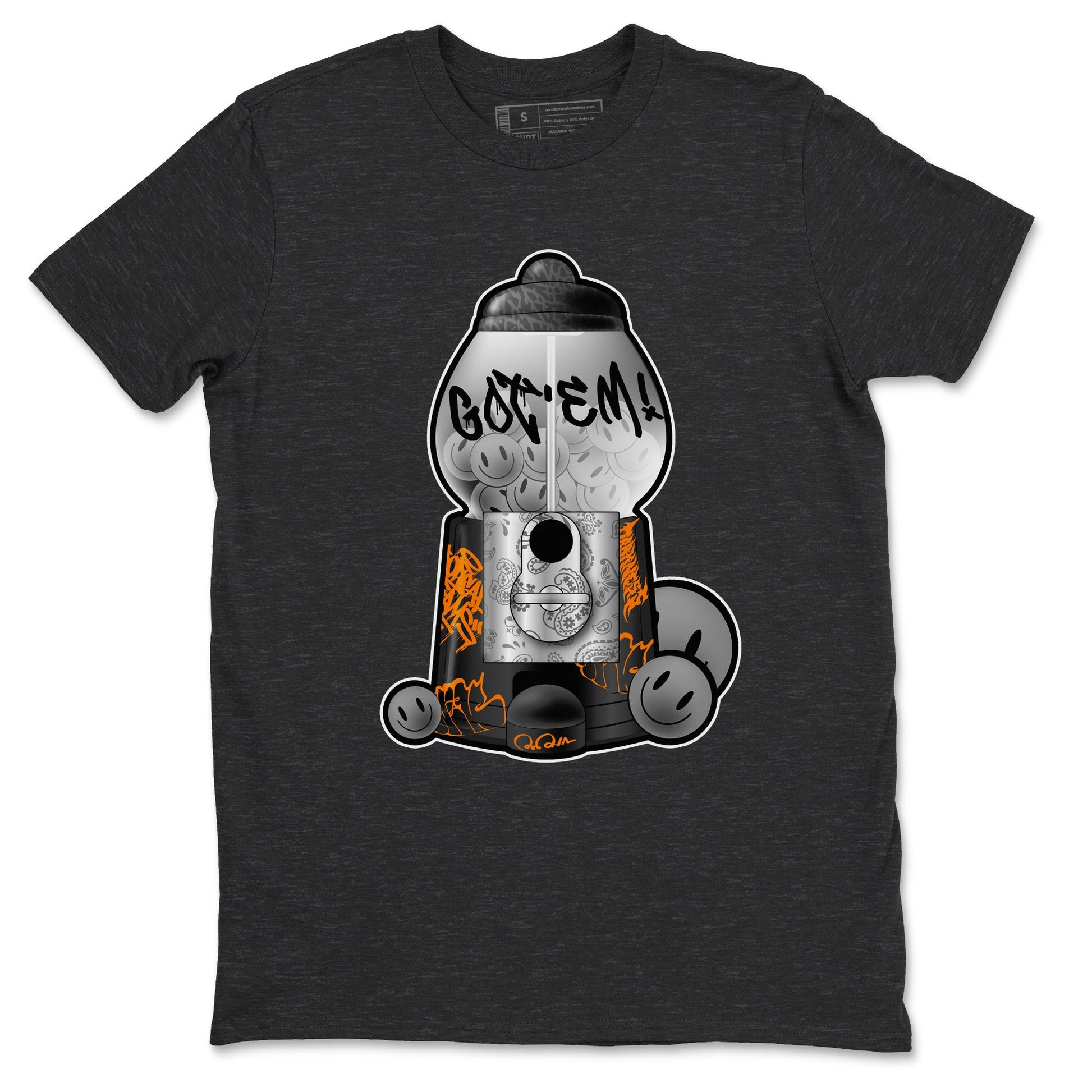 Air Jordan 3 Fear shirt to match jordans Gumball Machine sneaker tees Graffiti AJ3 Fear SNRT Sneaker Release Tees Unisex Charcoal Heather 2 T-Shirt