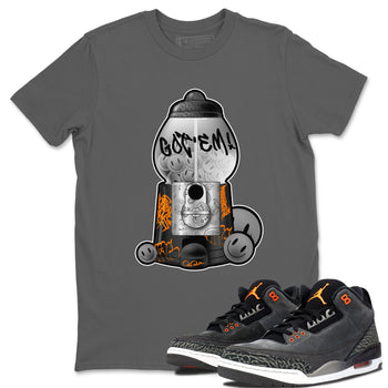 Air Jordan 3 Fear shirt to match jordans Gumball Machine sneaker tees Graffiti AJ3 Fear SNRT Sneaker Release Tees Unisex Cool Grey 1 T-Shirt