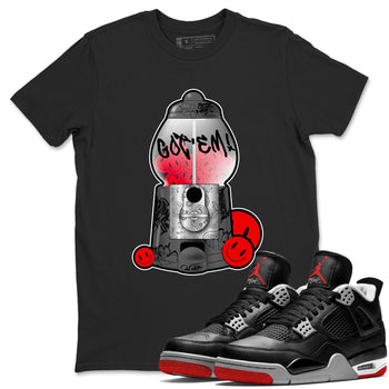 4s Bred Reimagined shirt to match jordans Gumball Machine sneaker tees Air Jordan 4 Bred Reimagined SNRT Sneaker Release Tees Unisex Black 1 T-Shirt