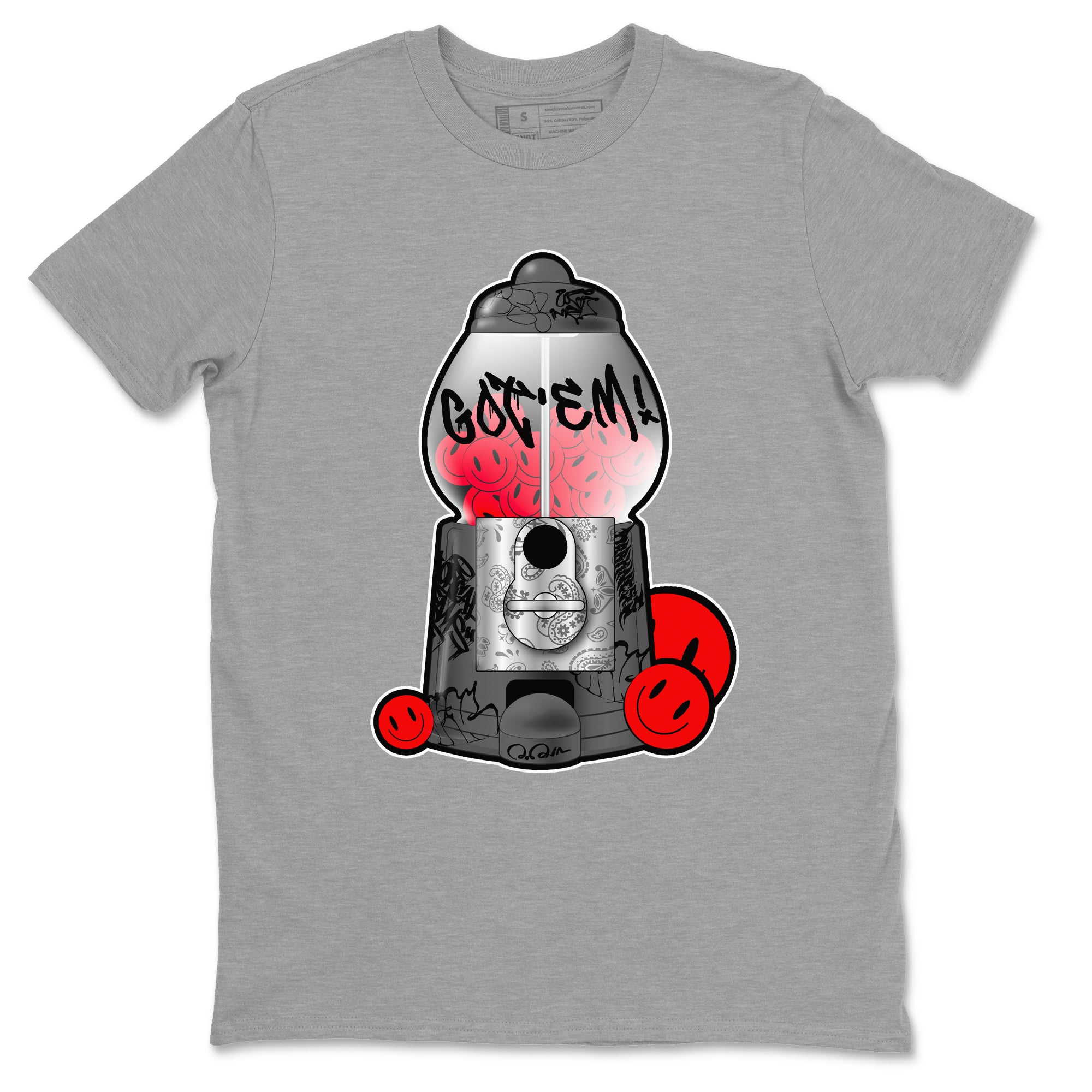 4s Bred Reimagined shirt to match jordans Gumball Machine sneaker tees Air Jordan 4 Bred Reimagined SNRT Sneaker Release Tees Unisex Heather Grey 2 T-Shirt