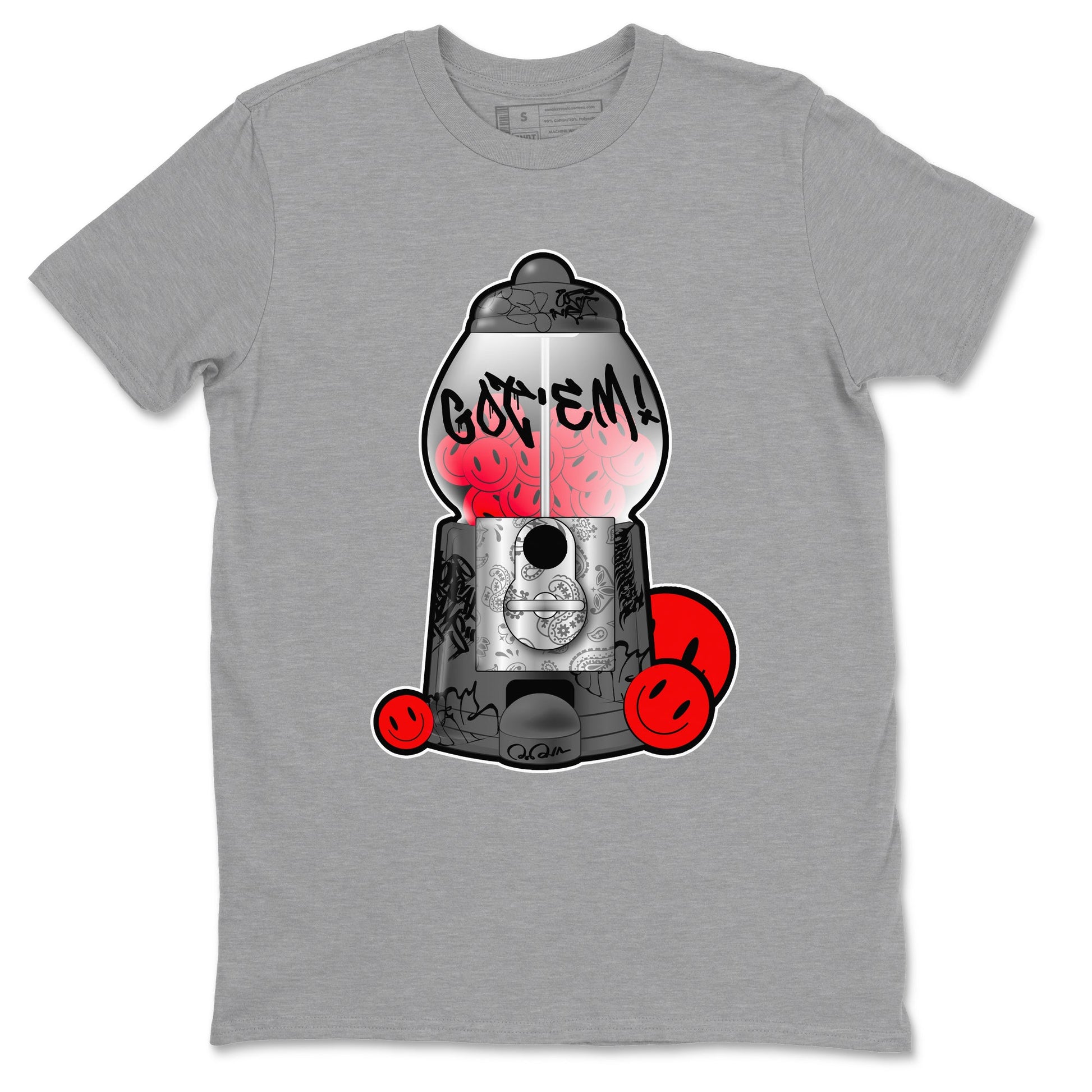 4s Bred Reimagined shirt to match jordans Gumball Machine sneaker tees Air Jordan 4 Bred Reimagined SNRT Sneaker Release Tees Unisex Heather Grey 2 T-Shirt