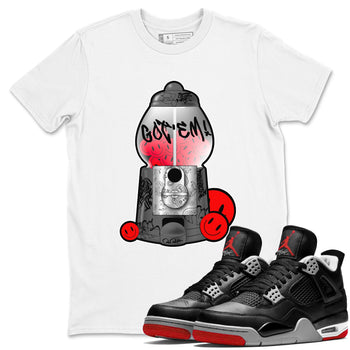 4s Bred Reimagined shirt to match jordans Gumball Machine sneaker tees Air Jordan 4 Bred Reimagined SNRT Sneaker Release Tees Unisex White 1 T-Shirt