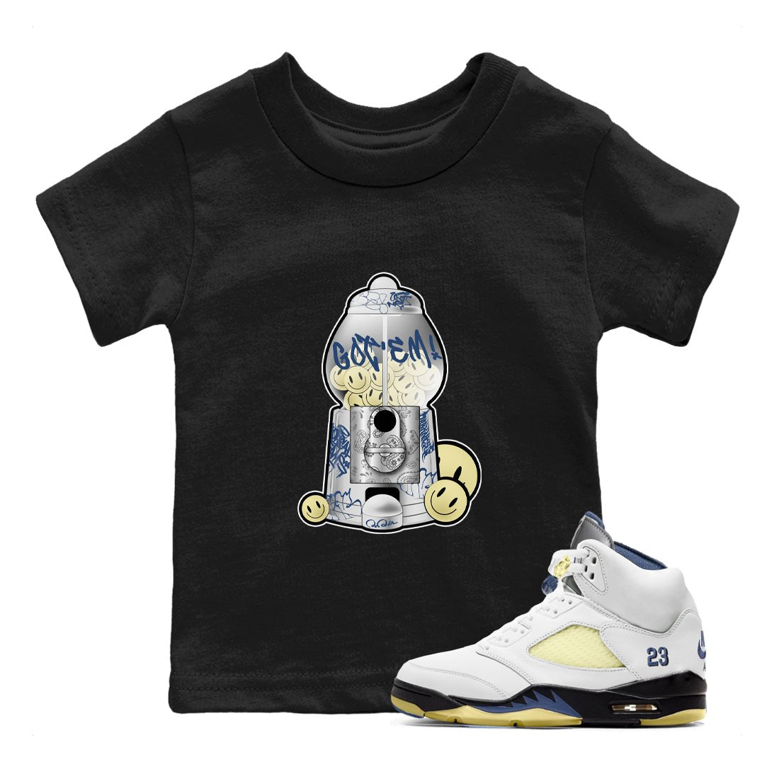 Air Jordan 5 A Ma Maniere x Photon Dust shirt to match jordans Gumball Machine sneaker tees Jordan 5 A Ma Maniere "Dawn" SNRT Sneaker Release Tees Baby Toddler Black 1 T-Shirt