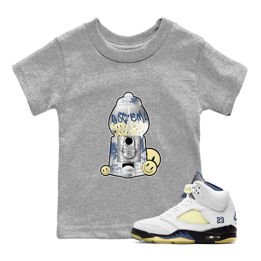 Air Jordan 5 A Ma Maniere x Photon Dust shirt to match jordans Gumball Machine sneaker tees Jordan 5 A Ma Maniere "Dawn" SNRT Sneaker Release Tees Baby Toddler Heather Grey 1 T-Shirt