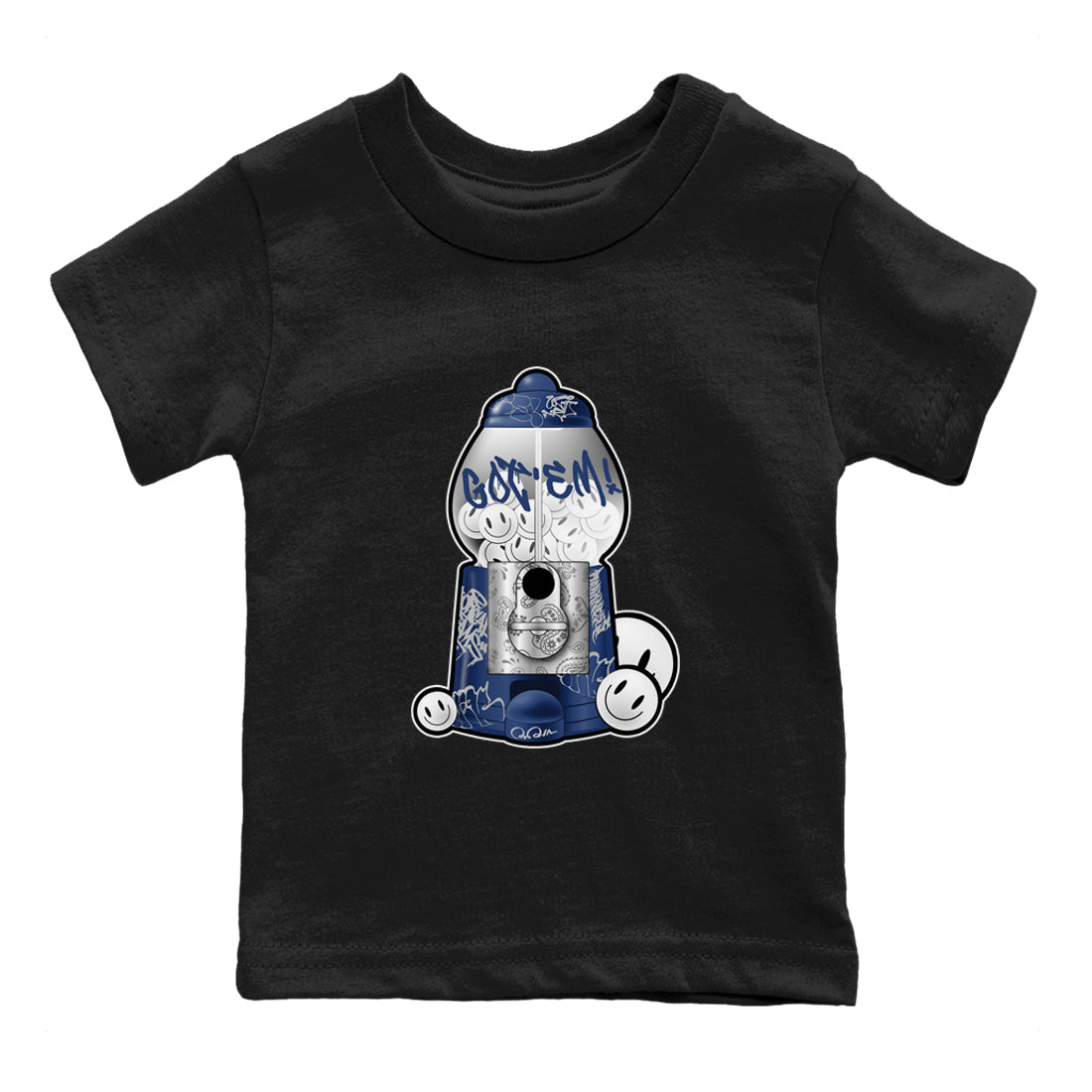 Air Jordan 5 Georgetown shirt to match jordans Gumball Machine sneaker tees Graffiti AJ5 Georgetown SNRT Sneaker Release Tees Baby Toddler Black 2 T-Shirt