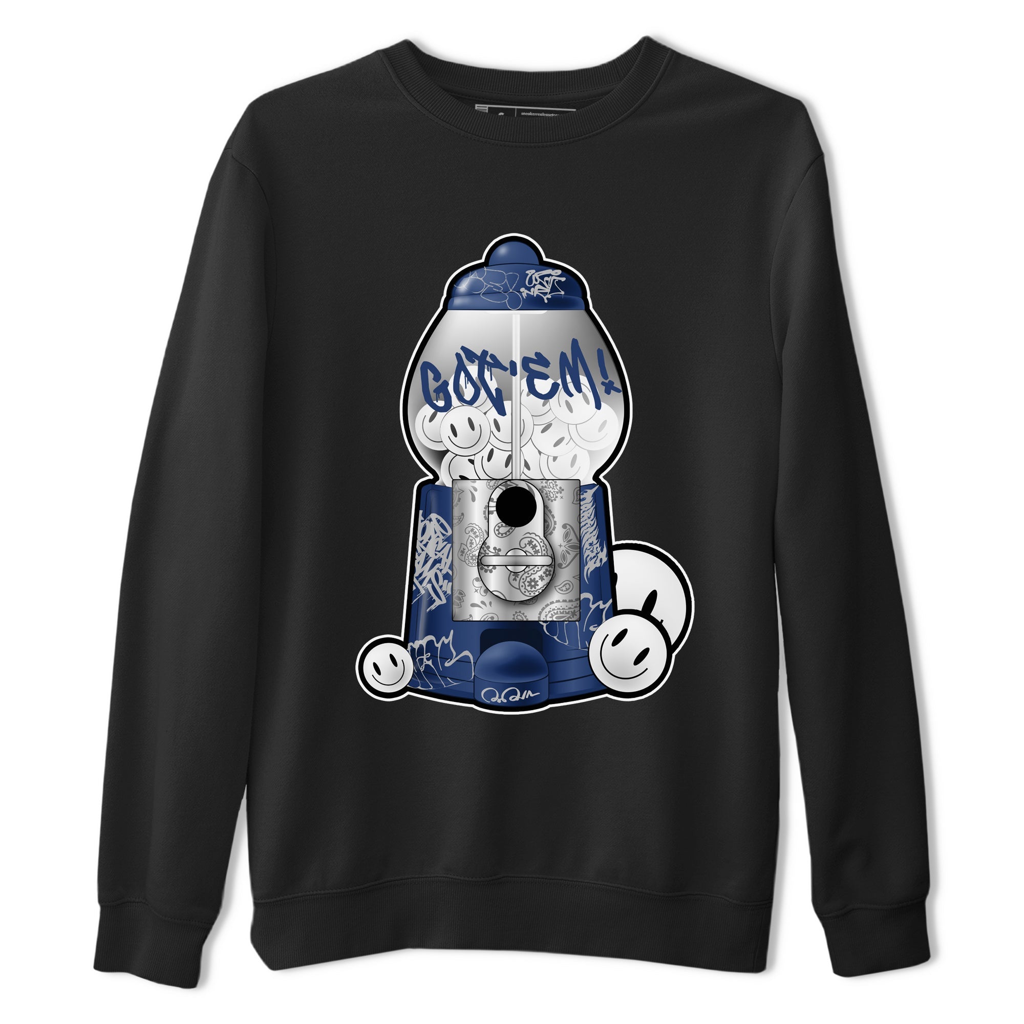 Air Jordan 5 Georgetown shirt to match jordans Gumball Machine sneaker tees Graffiti AJ5 Georgetown SNRT Sneaker Release Tees Unisex Black 2 T-Shirt
