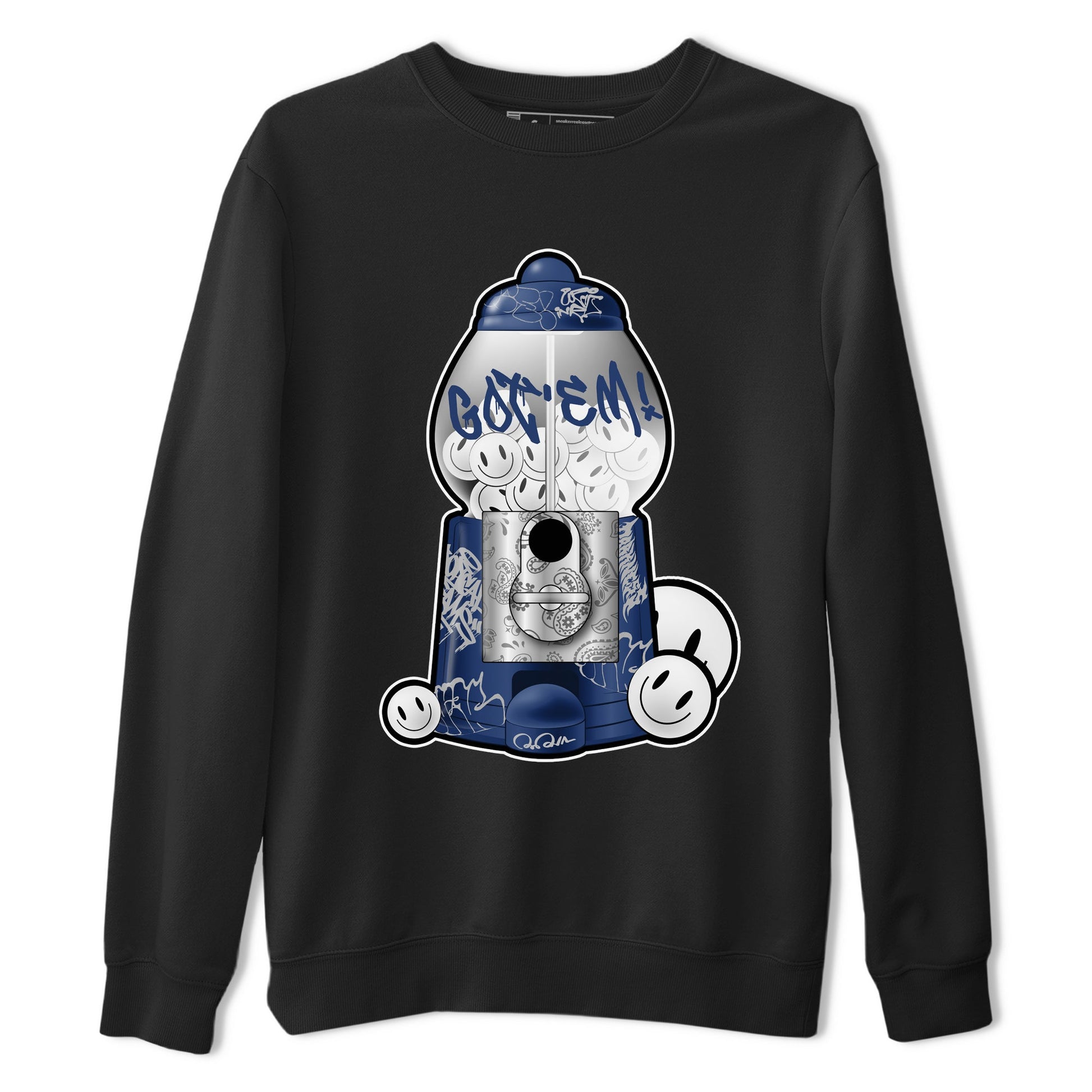 Air Jordan 5 Georgetown shirt to match jordans Gumball Machine sneaker tees Graffiti AJ5 Georgetown SNRT Sneaker Release Tees Unisex Black 2 T-Shirt