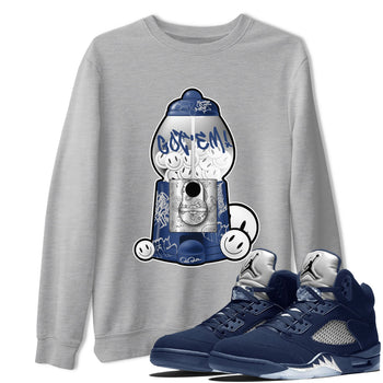 Air Jordan 5 Georgetown shirt to match jordans Gumball Machine sneaker tees Graffiti AJ5 Georgetown SNRT Sneaker Release Tees Unisex Heather Grey 1 T-Shirt