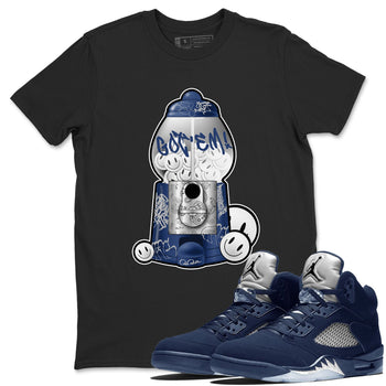 Air Jordan 5 Georgetown shirt to match jordans Gumball Machine sneaker tees Graffiti AJ5 Georgetown SNRT Sneaker Release Tees Unisex Black 1 T-Shirt