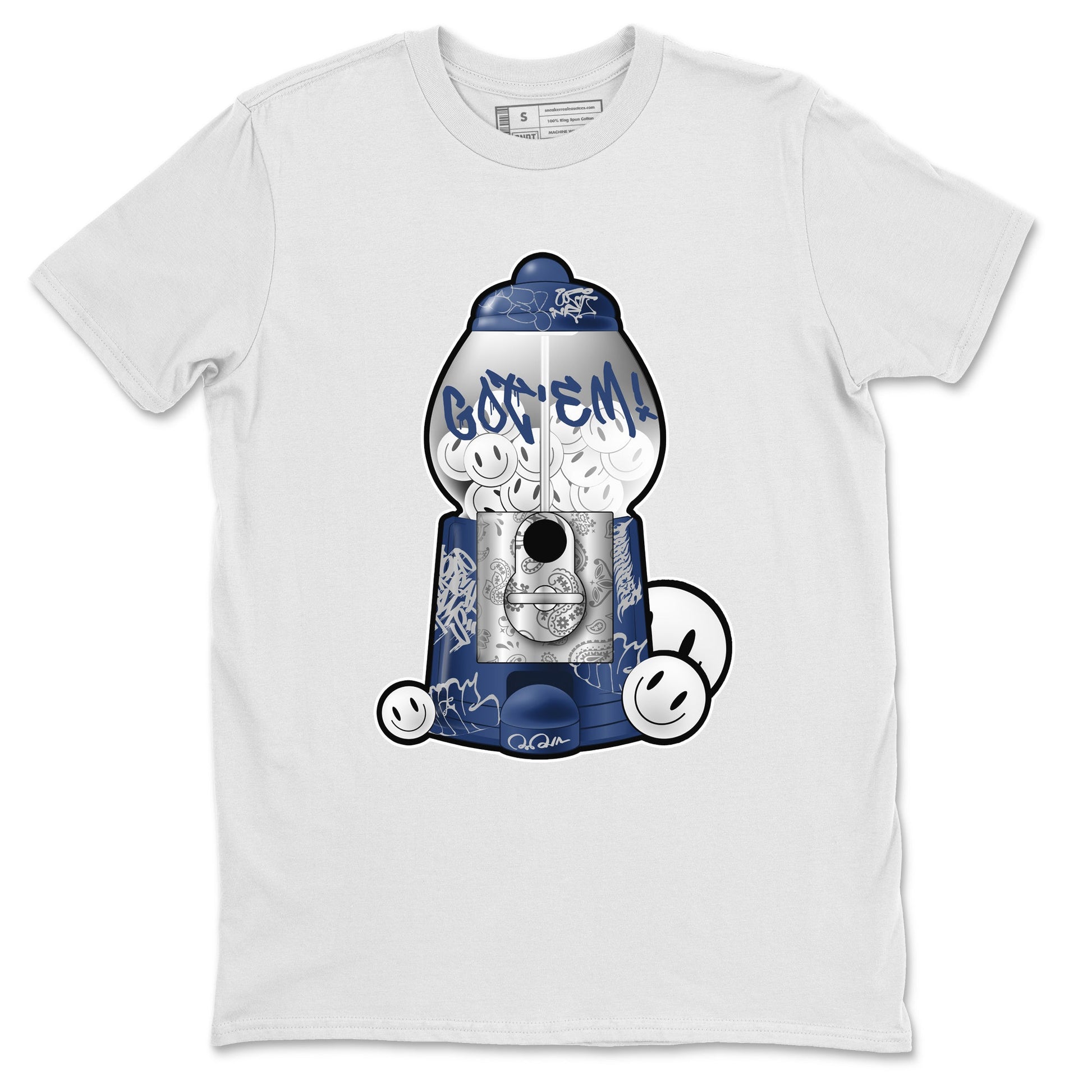 Air Jordan 5 Georgetown shirt to match jordans Gumball Machine sneaker tees Graffiti AJ5 Georgetown SNRT Sneaker Release Tees Unisex White 2 T-Shirt