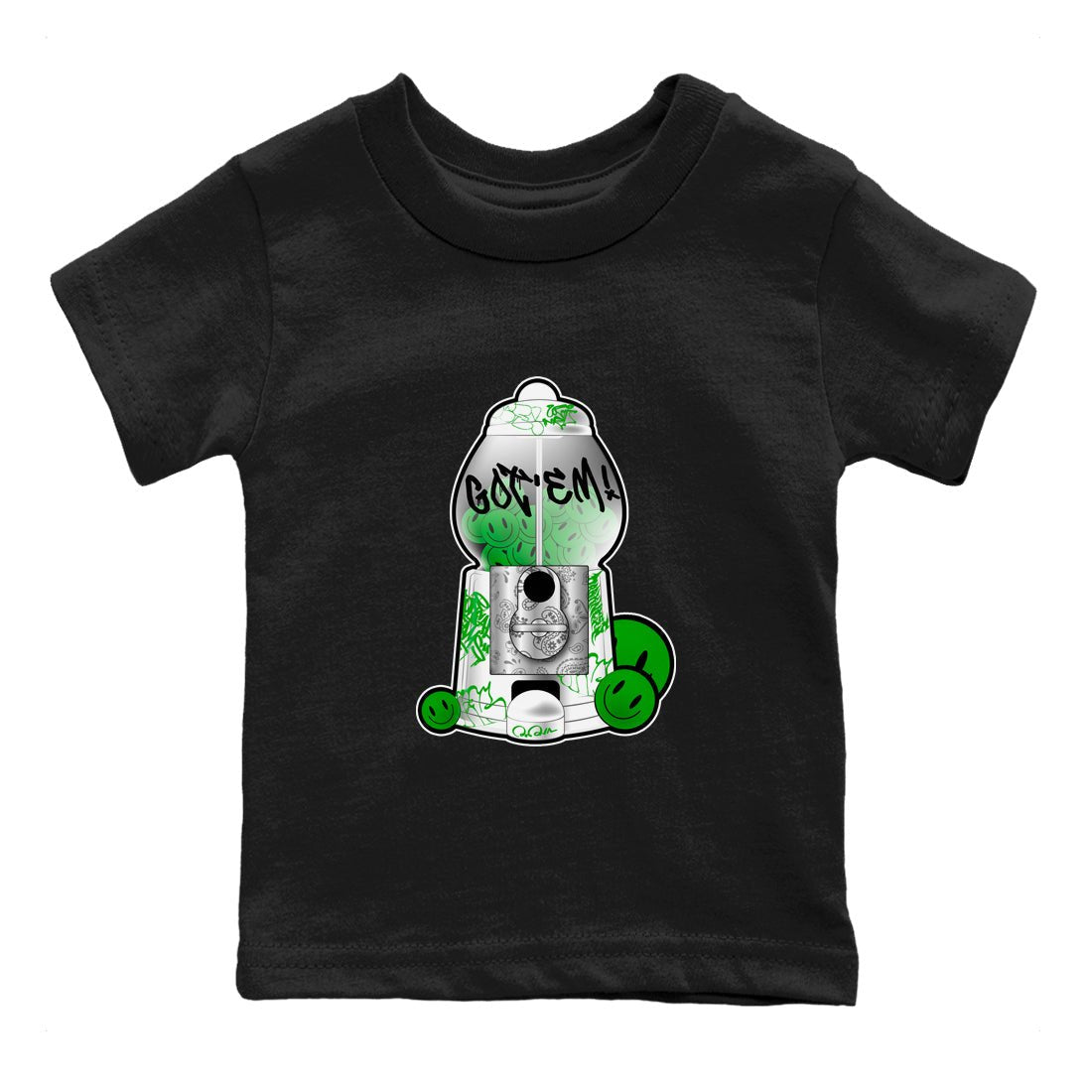5s Lucky Green shirt to match jordans Gumball Machine sneaker tees Air Jordan 5 Lucky Green SNRT Sneaker Release Tees Baby Toddler Black 2 T-Shirt