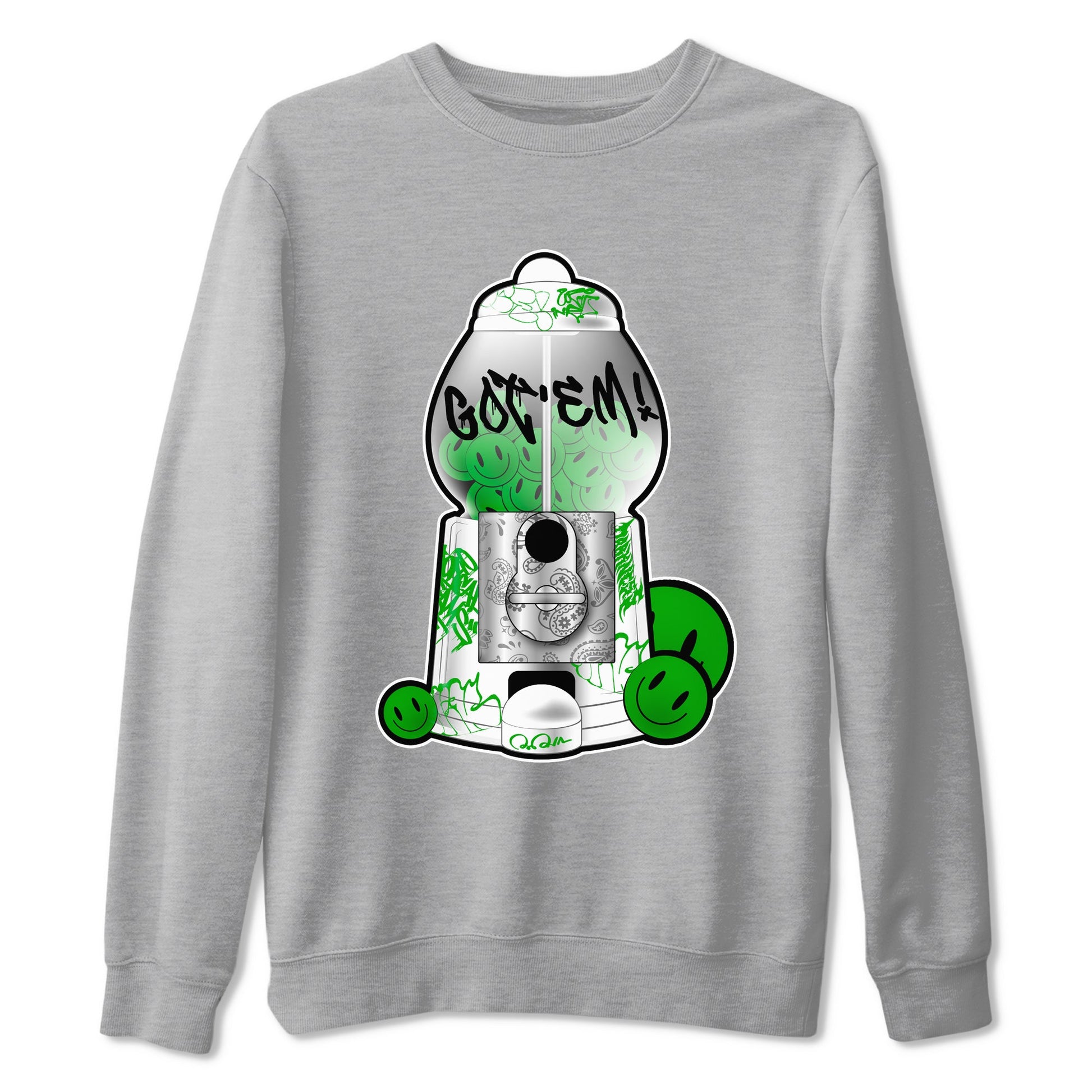 5s Lucky Green shirt to match jordans Gumball Machine sneaker tees Air Jordan 5 Lucky Green SNRT Sneaker Release Tees Unisex Heather Grey 2 T-Shirt