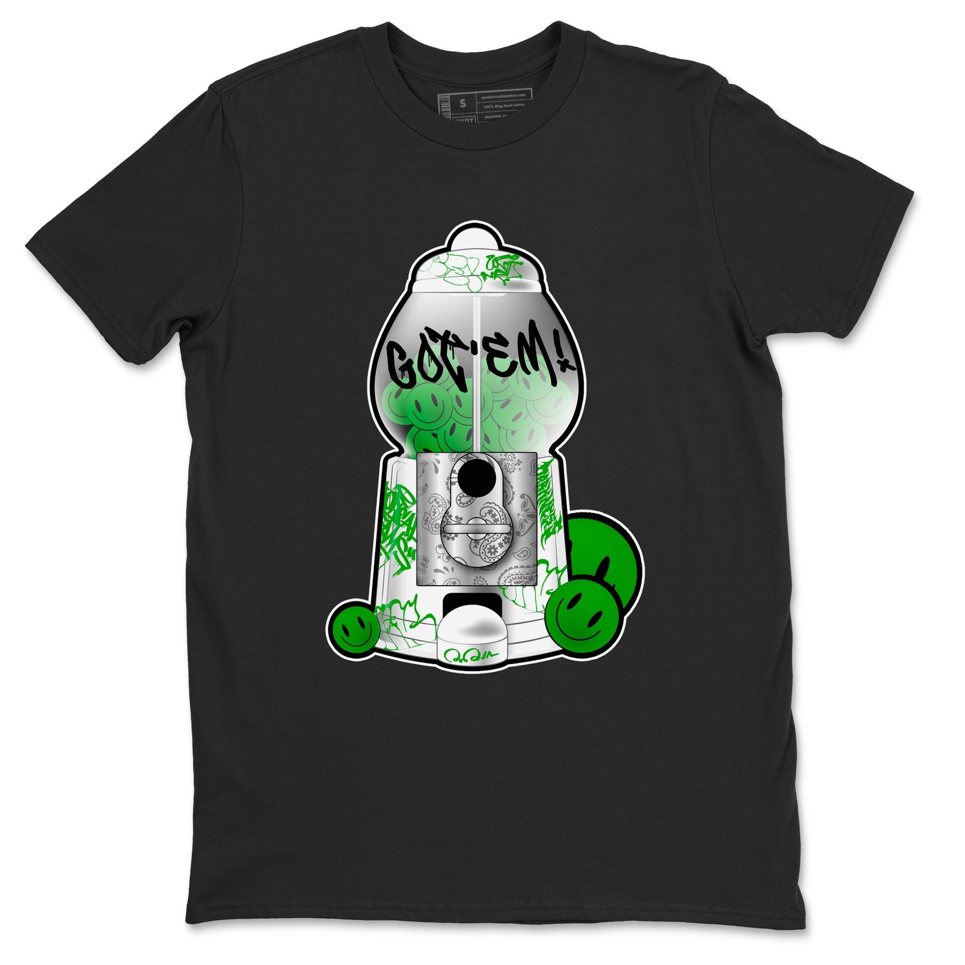 5s Lucky Green shirt to match jordans Gumball Machine sneaker tees Air Jordan 5 Lucky Green SNRT Sneaker Release Tees Unisex Black 2 T-Shirt