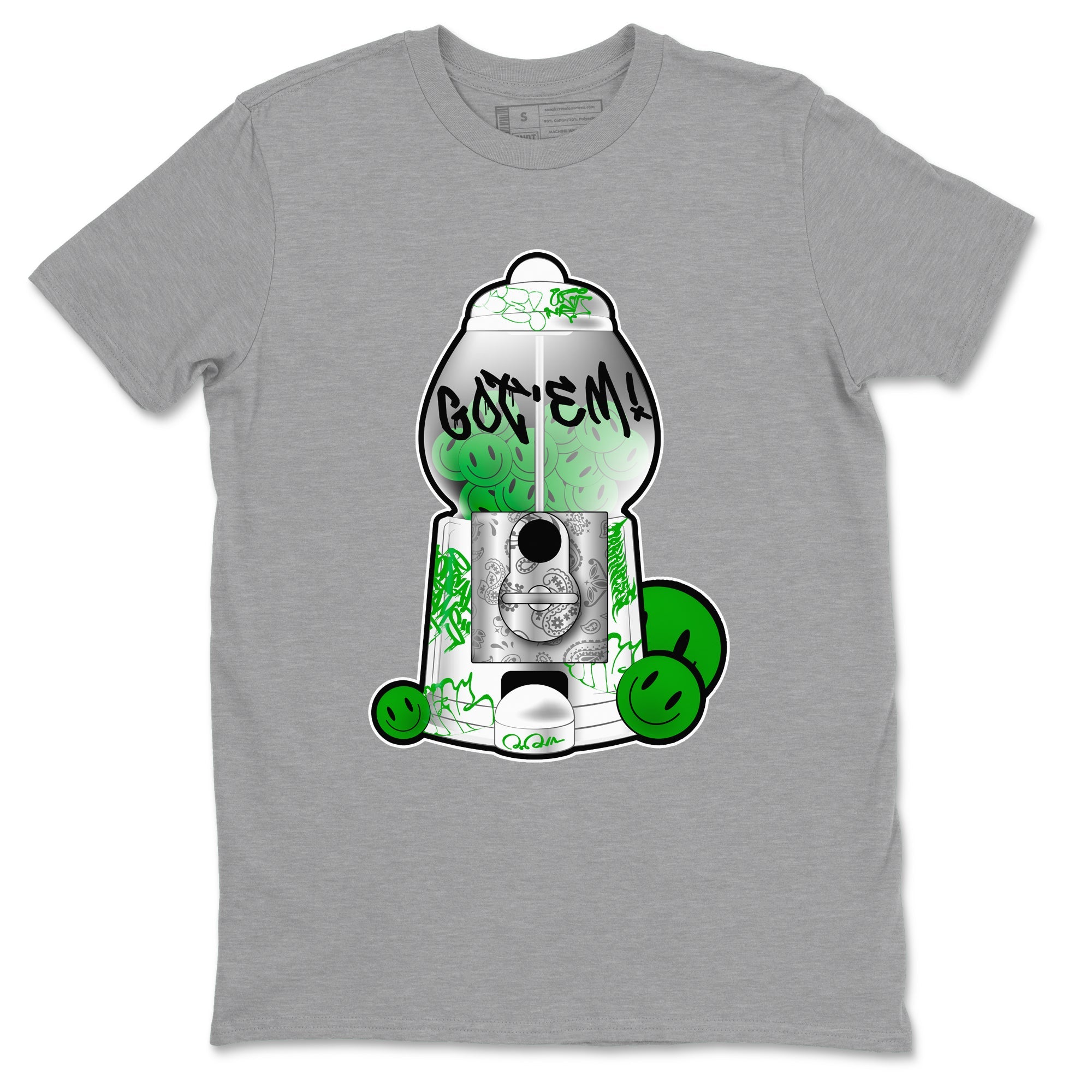 5s Lucky Green shirt to match jordans Gumball Machine sneaker tees Air Jordan 5 Lucky Green SNRT Sneaker Release Tees Unisex Heather Grey 2 T-Shirt