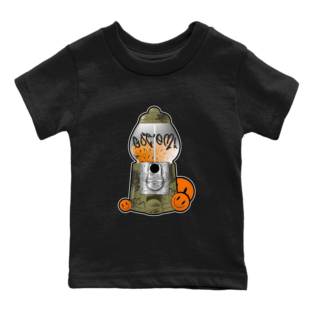 5s Olive shirt to match jordans Gumball Machine sneaker tees Air Jordan 5 Olive SNRT sneaker release tees baby toddler Black 2 cotton Shirt