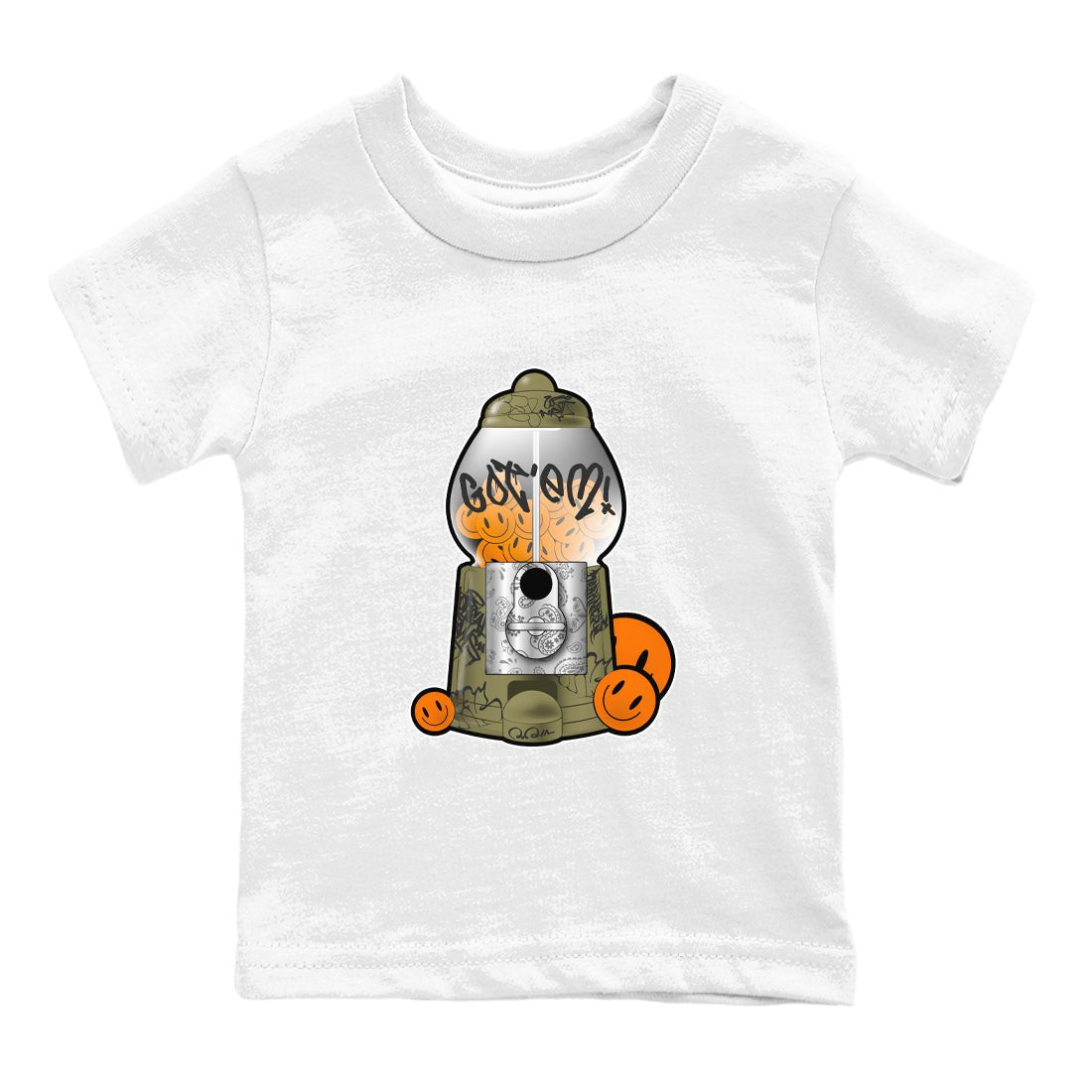 5s Olive shirt to match jordans Gumball Machine sneaker tees Air Jordan 5 Olive SNRT sneaker release tees baby toddler White 2 cotton Shirt