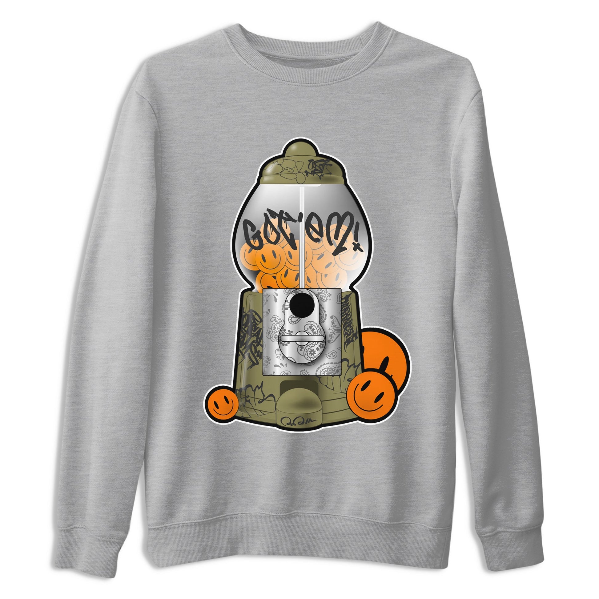 5s Olive shirt to match jordans Gumball Machine sneaker tees Air Jordan 5 Olive SNRT Sneaker Release Tees unisex cotton Heather Grey 2 crew neck shirt