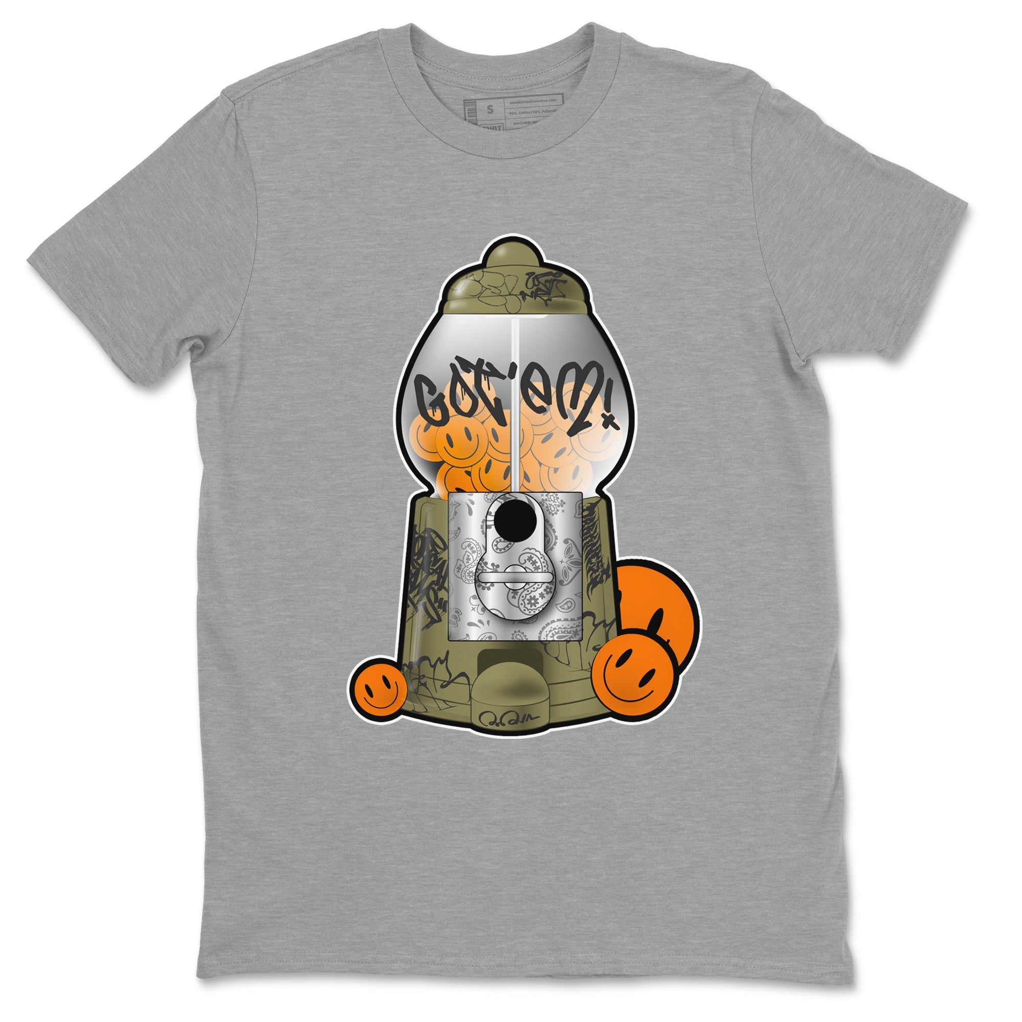 5s Olive shirt to match jordans Gumball Machine sneaker tees Air Jordan 5 Olive SNRT Sneaker Release Tees unisex cotton Heather Grey 2 crew neck shirt