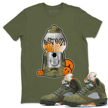 5s Olive shirt to match jordans Gumball Machine sneaker tees Air Jordan 5 Olive SNRT Sneaker Release Tees unisex cotton Military Green 1 crew neck shirt