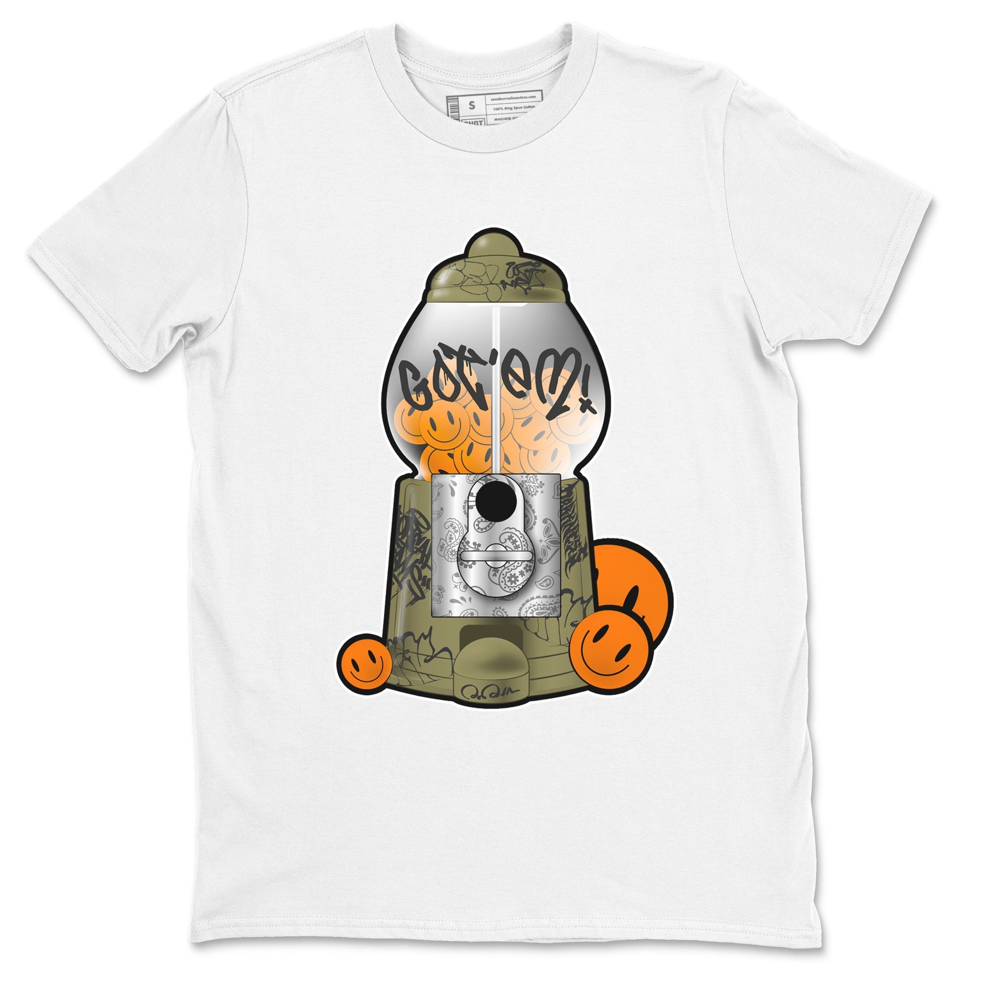 5s Olive shirt to match jordans Gumball Machine sneaker tees Air Jordan 5 Olive SNRT Sneaker Release Tees unisex cotton White 2 crew neck shirt