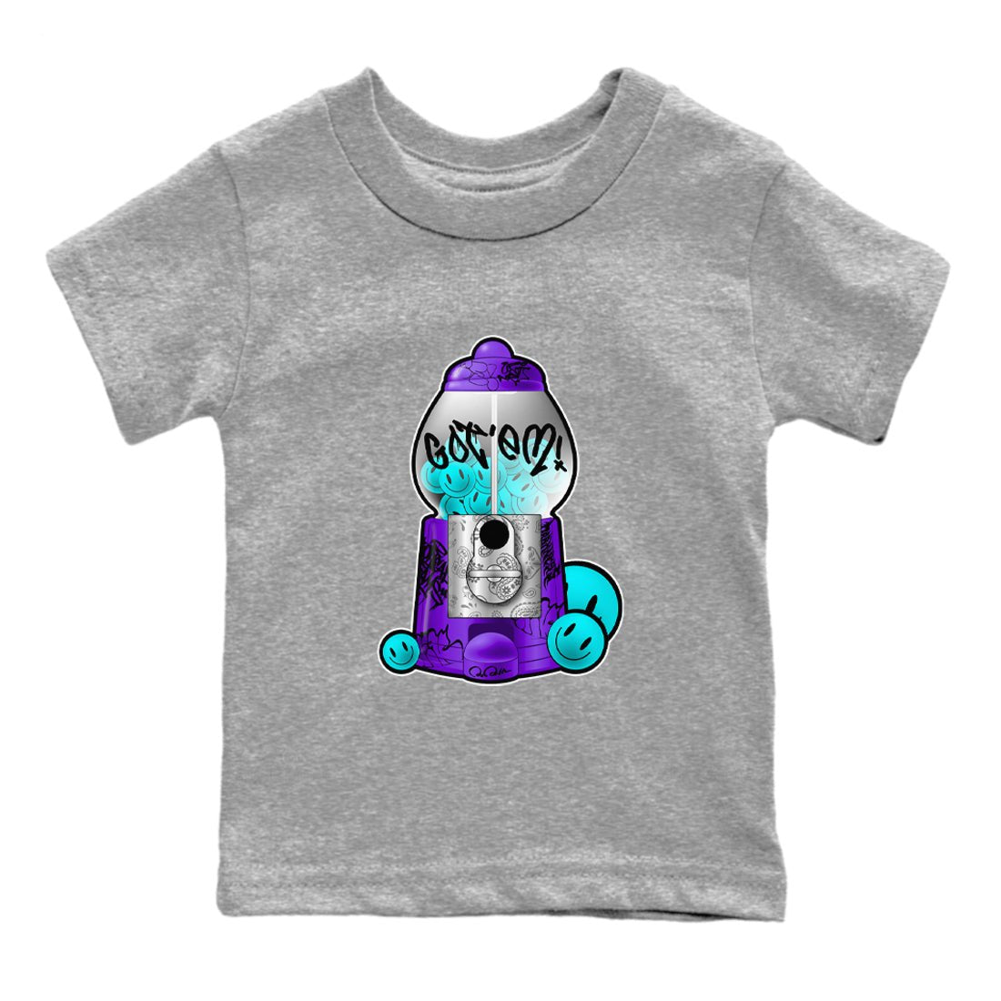 Air Jordan 6 Aqua shirt to match jordans Gumball Machine sneaker tees Graffiti AJ6 Aqua SNRT Sneaker Release Tees Baby Toddler Heather Grey 2 T-Shirt