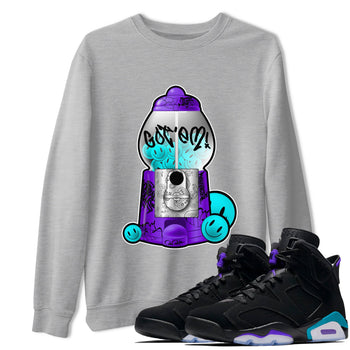 Air Jordan 6 Aqua shirt to match jordans Gumball Machine sneaker tees Graffiti AJ6 Aqua SNRT Sneaker Release Tees Unisex Heather Grey 1 T-Shirt