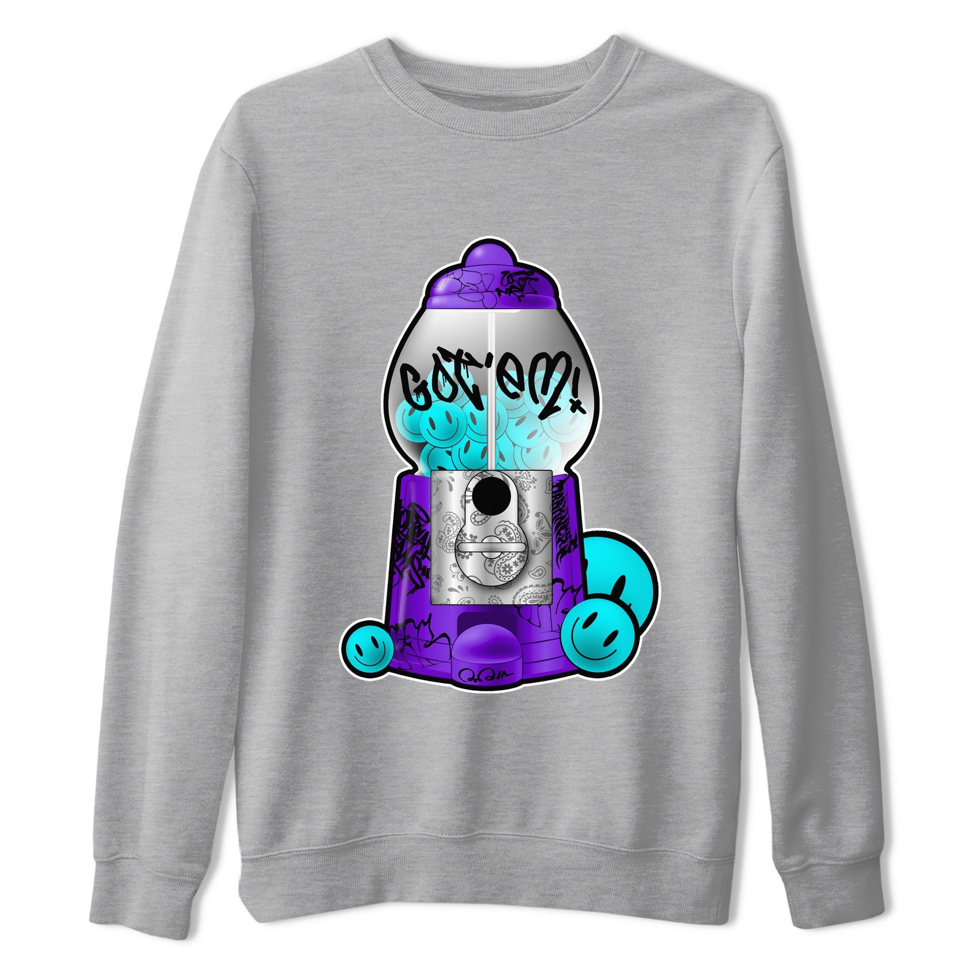 Air Jordan 6 Aqua shirt to match jordans Gumball Machine sneaker tees Graffiti AJ6 Aqua SNRT Sneaker Release Tees Unisex Heather Grey 2 T-Shirt
