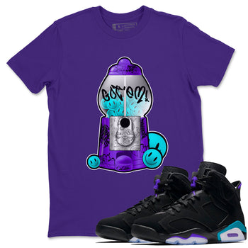 Air Jordan 6 Aqua shirt to match jordans Gumball Machine sneaker tees Graffiti AJ6 Aqua SNRT Sneaker Release Tees Unisex Purple 1 T-Shirt