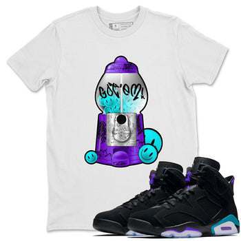 Air Jordan 6 Aqua shirt to match jordans Gumball Machine sneaker tees Graffiti AJ6 Aqua SNRT Sneaker Release Tees Unisex White 1 T-Shirt