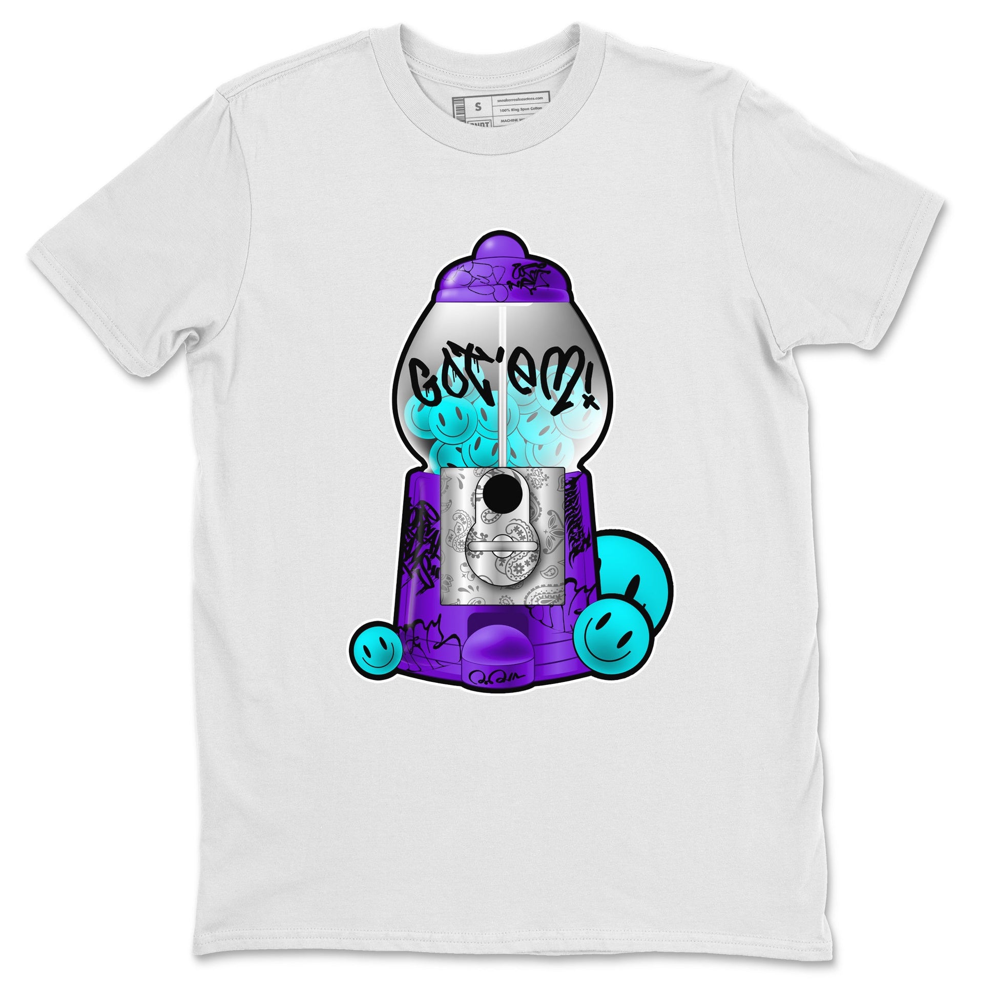 Air Jordan 6 Aqua shirt to match jordans Gumball Machine sneaker tees Graffiti AJ6 Aqua SNRT Sneaker Release Tees Unisex White 2 T-Shirt