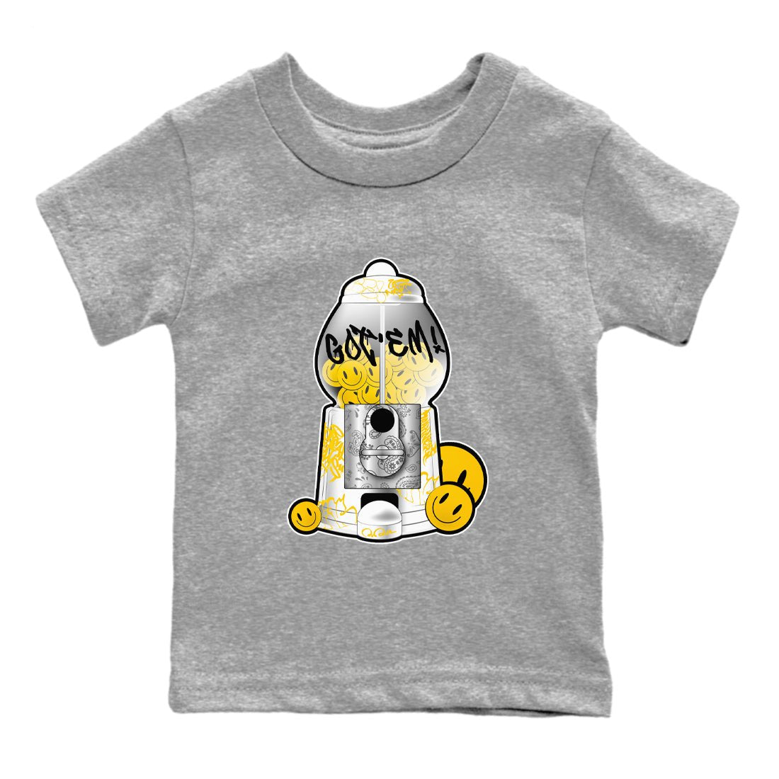 Air Jordan 6 Yellow Ochre shirt to match jordans Gumball Machine sneaker tees AJ6 Yellow Ochre SNRT Sneaker Release Tees Baby Toddler Heather Grey 2 T-Shirt