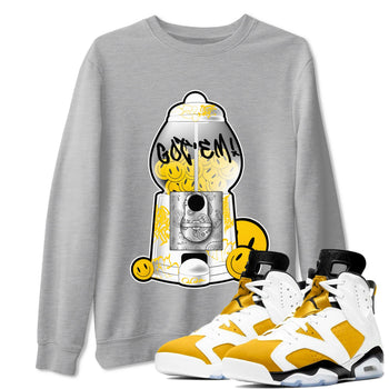 Air Jordan 6 Yellow Ochre shirt to match jordans Gumball Machine sneaker tees AJ6 Yellow Ochre SNRT Sneaker Release Tees Unisex Heather Grey 1 T-Shirt