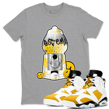 Air Jordan 6 Yellow Ochre shirt to match jordans Gumball Machine sneaker tees AJ6 Yellow Ochre SNRT Sneaker Release Tees Unisex Heather Grey 1 T-Shirt