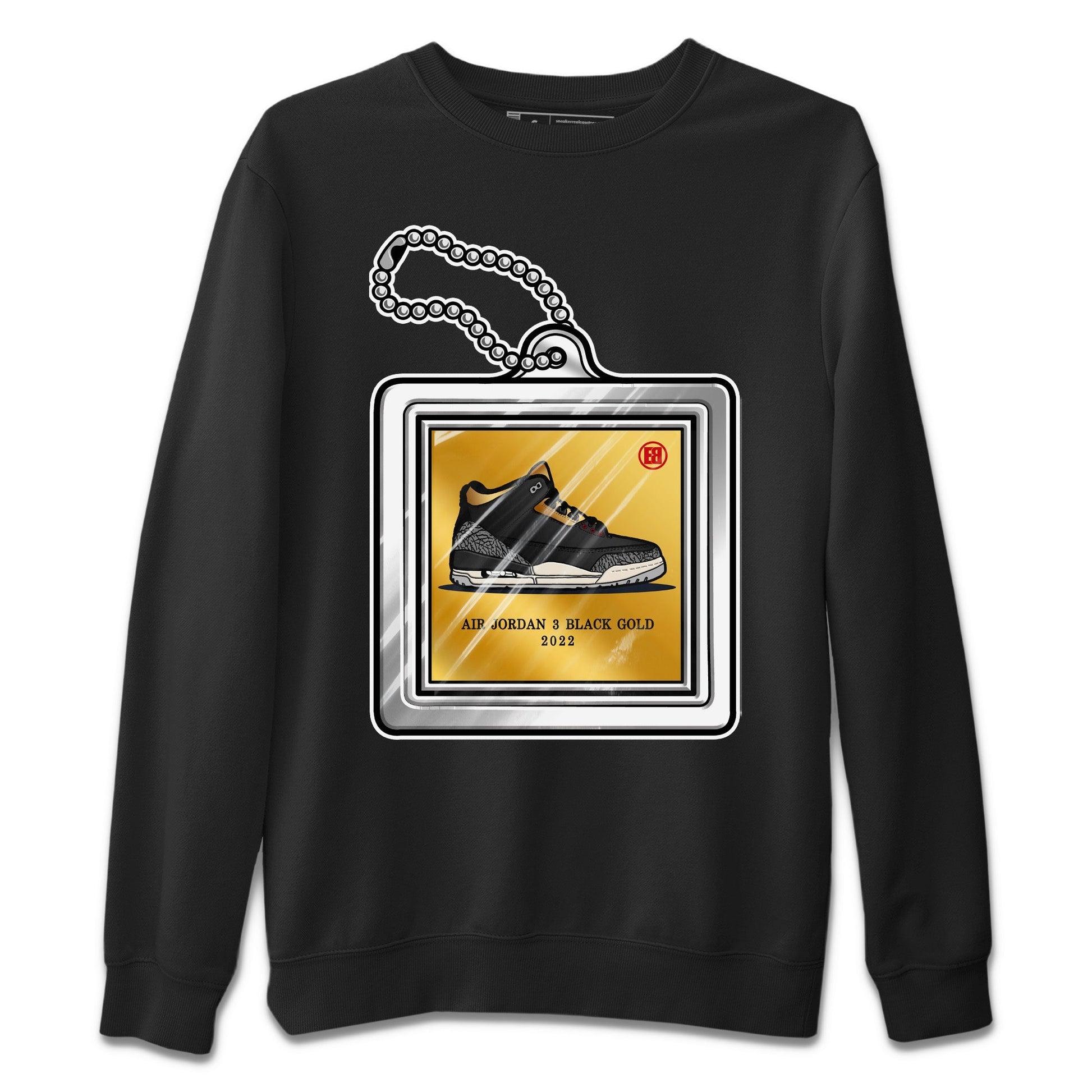 Jordan 3 Black Gold Sneaker Match Tees Hang Tag Sneaker Tees Jordan 3 Black Gold Sneaker Release Tees Unisex Shirts