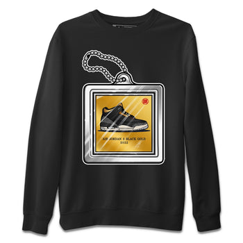 Jordan 3 Black Gold Sneaker Match Tees Hang Tag Sneaker Tees Jordan 3 Black Gold Sneaker Release Tees Unisex Shirts