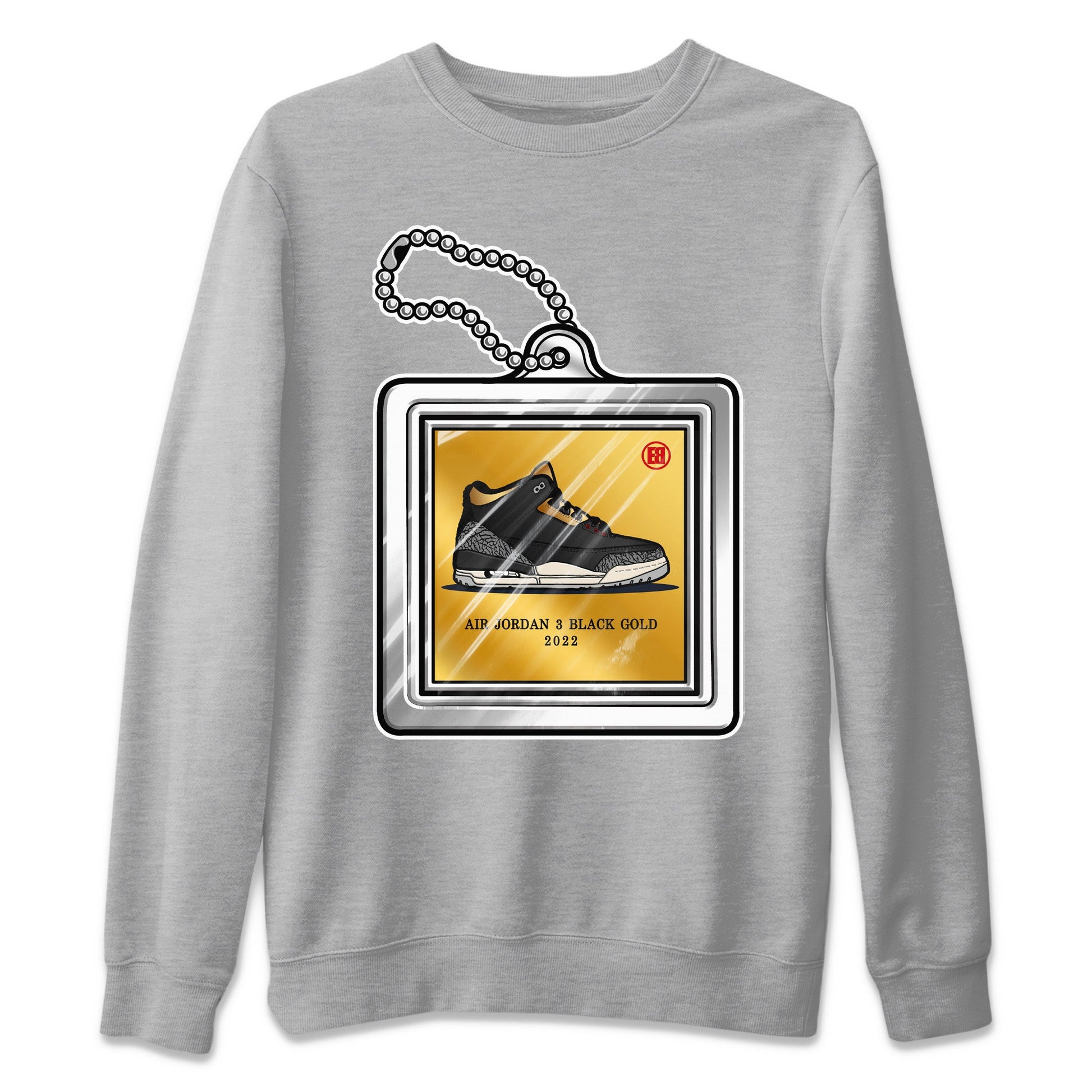 Jordan 3 Black Gold Sneaker Match Tees Hang Tag Sneaker Tees Jordan 3 Black Gold Sneaker Release Tees Unisex Shirts